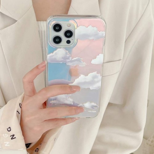 한정특가&당일♥아이폰 구름 홀로그램 젤리 케이스