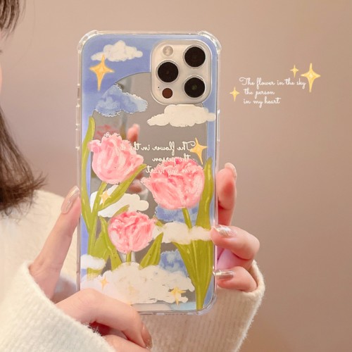 5월특가♥아이폰 로즈 클라우드 미러 젤리 케이스